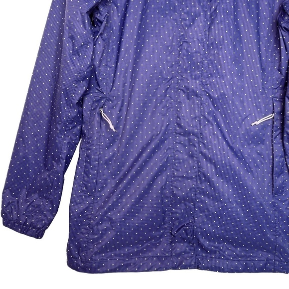 THE NORTH FACE Hooded Windbreaker Jacket Size XS in Polka Dot Navy Blue - Picture 7 of 14